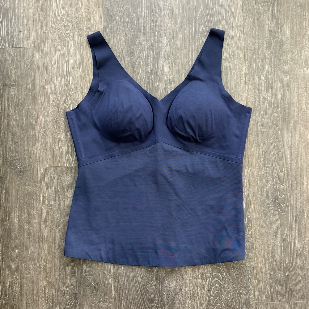 Honeylove LiftWear Tank Shapewear Navy Blue 2X Bra Sculpting Compression Top
